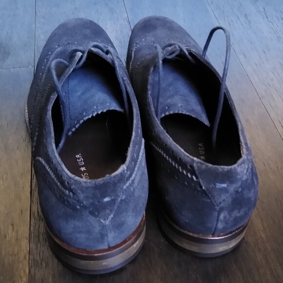 John Varvatos Star USA Wingtip Oxford Brogues Dusty Black Suede Rubber Size 11 main image 4